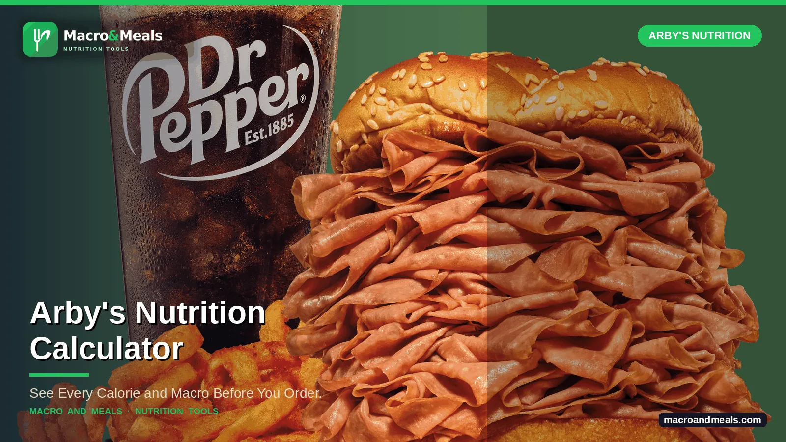 Arby's Nutrition Calculator Visual Guide