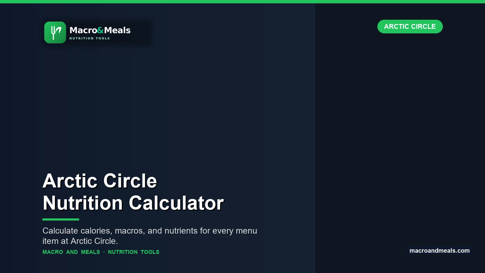 Arctic Circle Nutrition Calculator Visual Guide