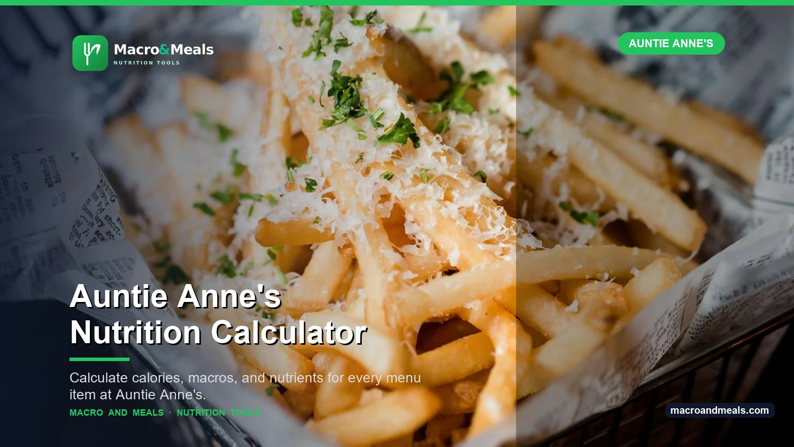 Auntie Anne's Nutrition Calculator Visual Guide