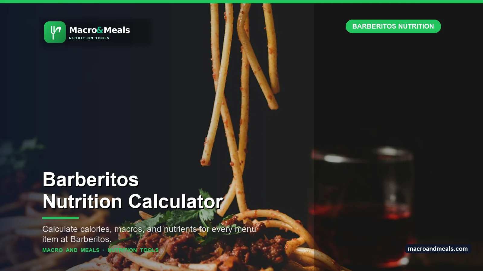 Barberitos Nutrition Calculator Visual Guide
