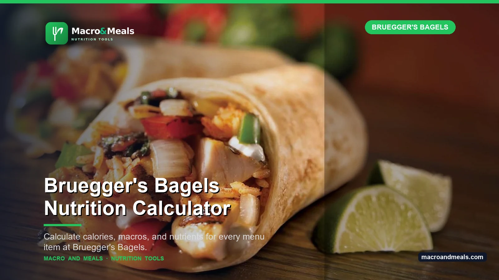Bruegger's Bagels Nutrition Calculator Visual Guide