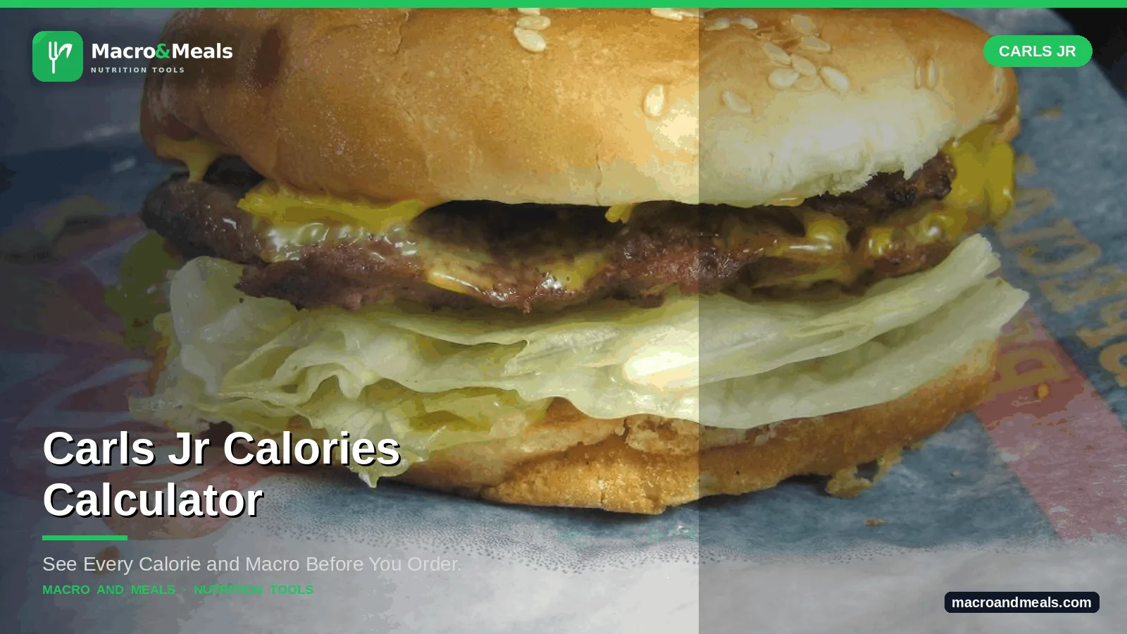 Carls Jr Calories Calculator