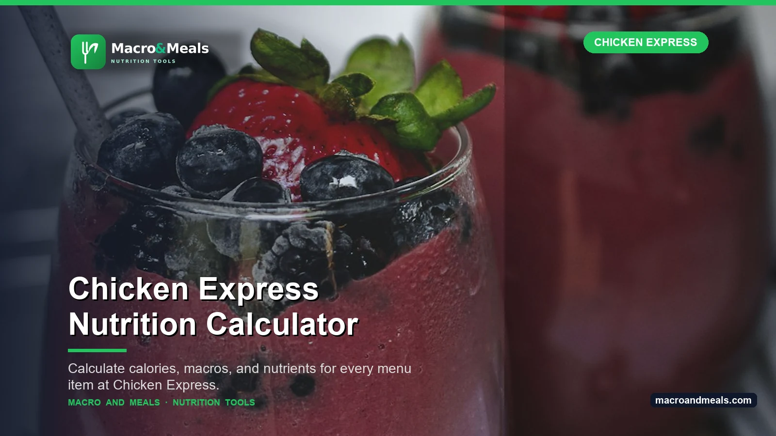 Chicken Express Nutrition Calculator Visual Guide