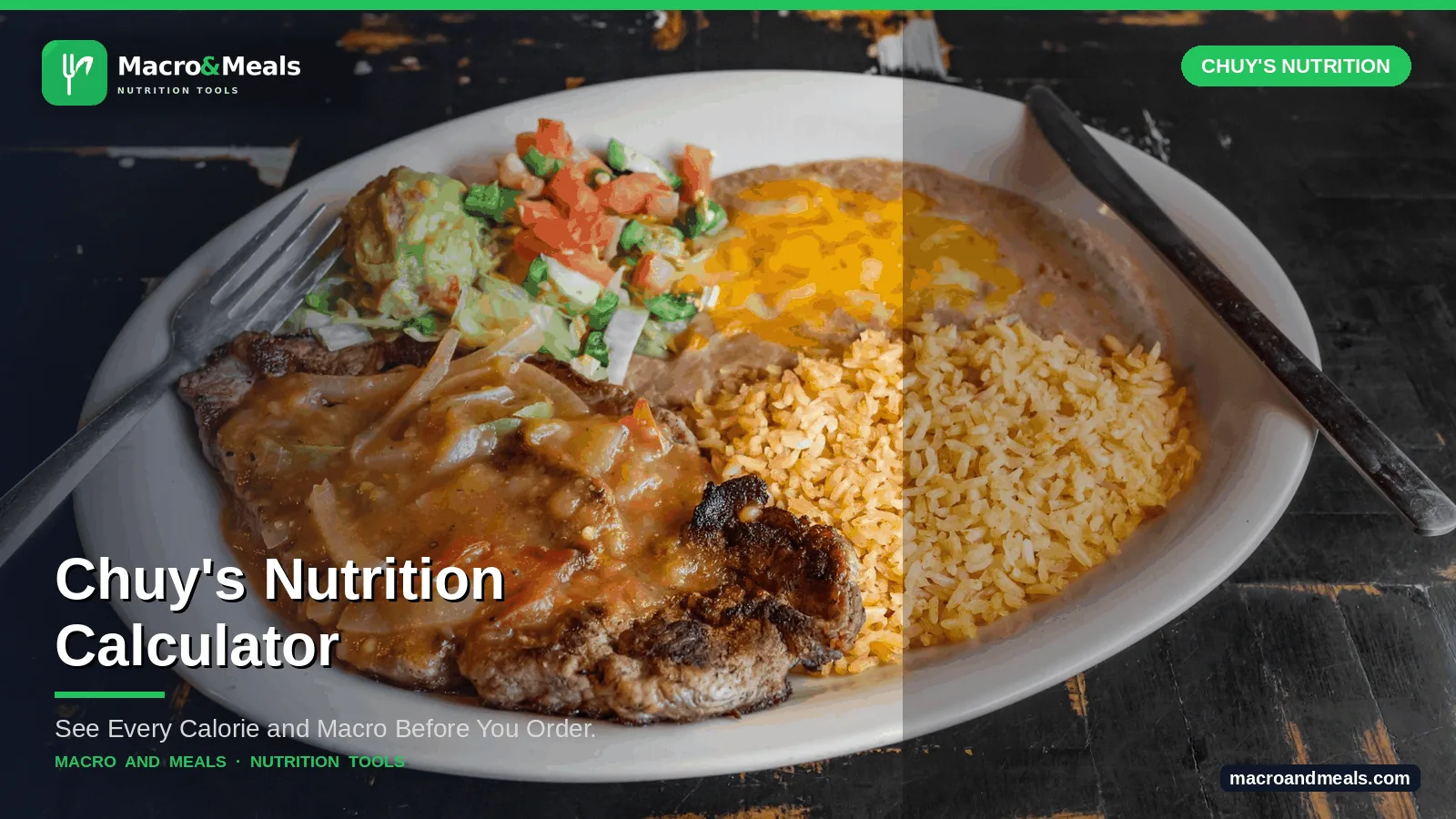 Chuy's Nutrition Calculator Visual Guide