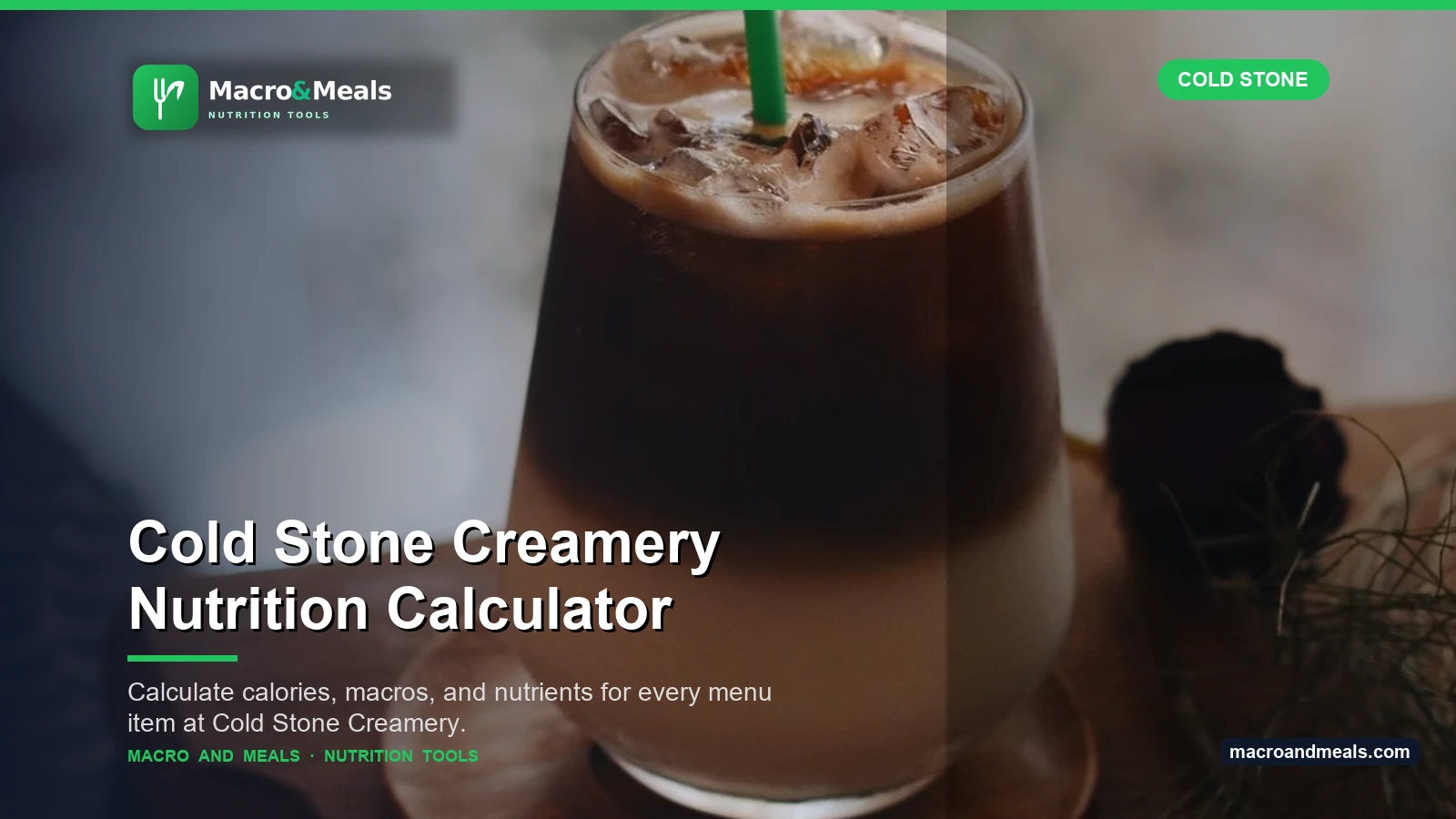 Cold Stone Creamery Nutrition Calculator Visual Guide