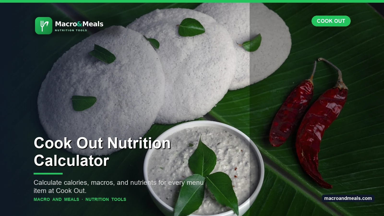 Cook Out Nutrition Calculator Visual Guide