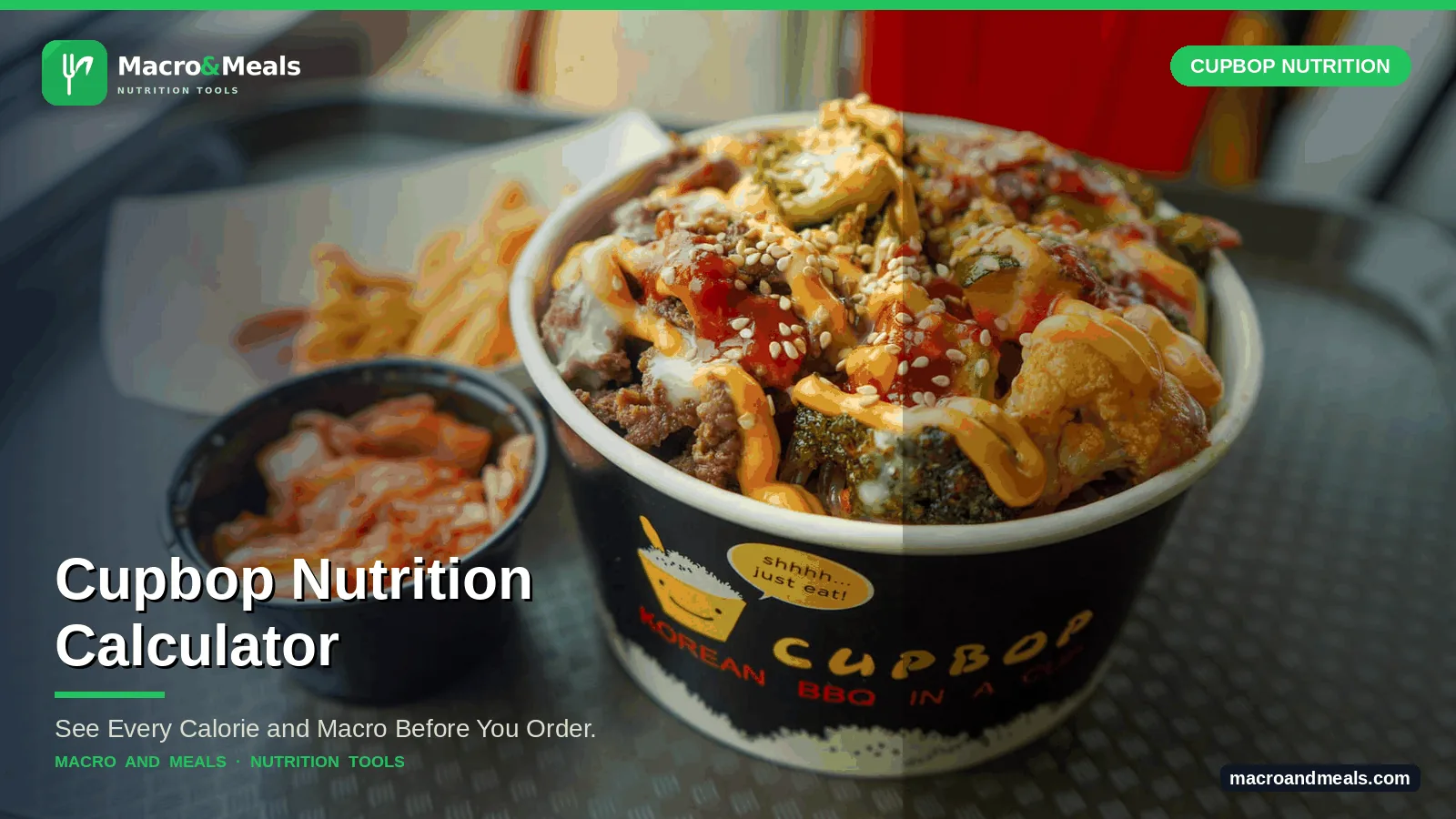 Cupbop Nutrition Calculator Visual Guide