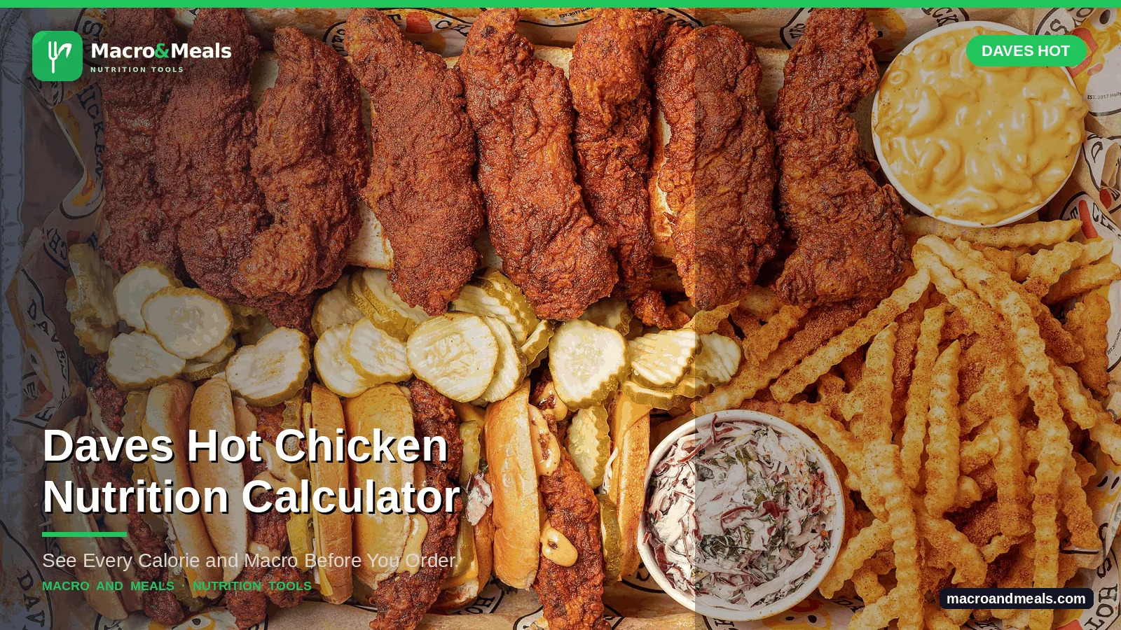 Daves Hot Chicken Nutrition Calculator