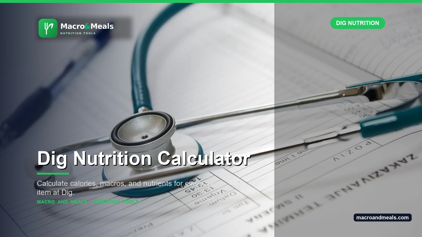 DIG Nutrition Calculator Visual Guide