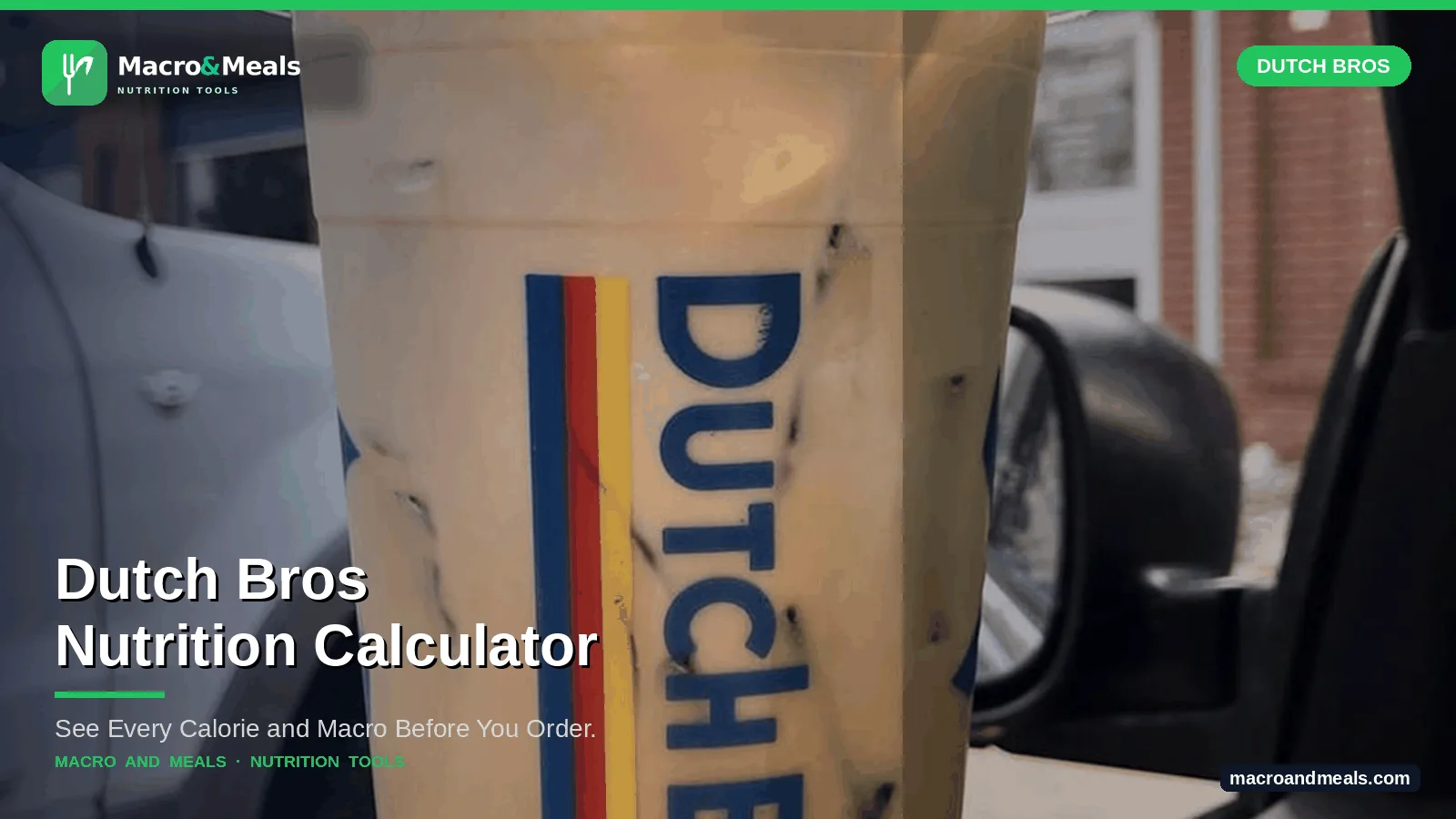 Dutch Bros Nutrition Calculator