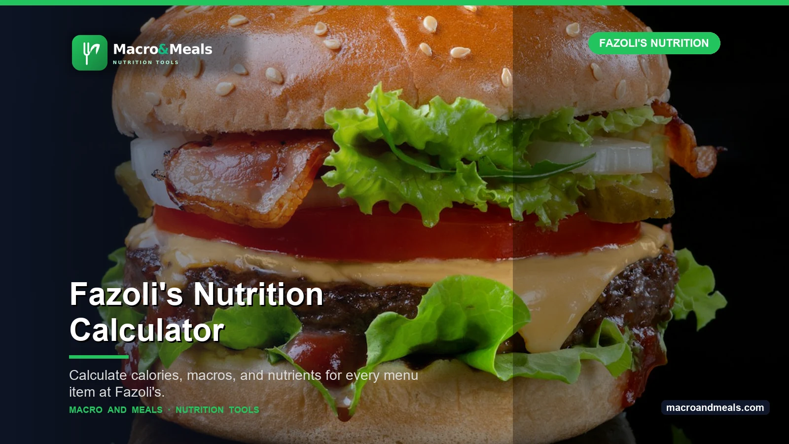 Fazoli's Nutrition Calculator Visual Guide