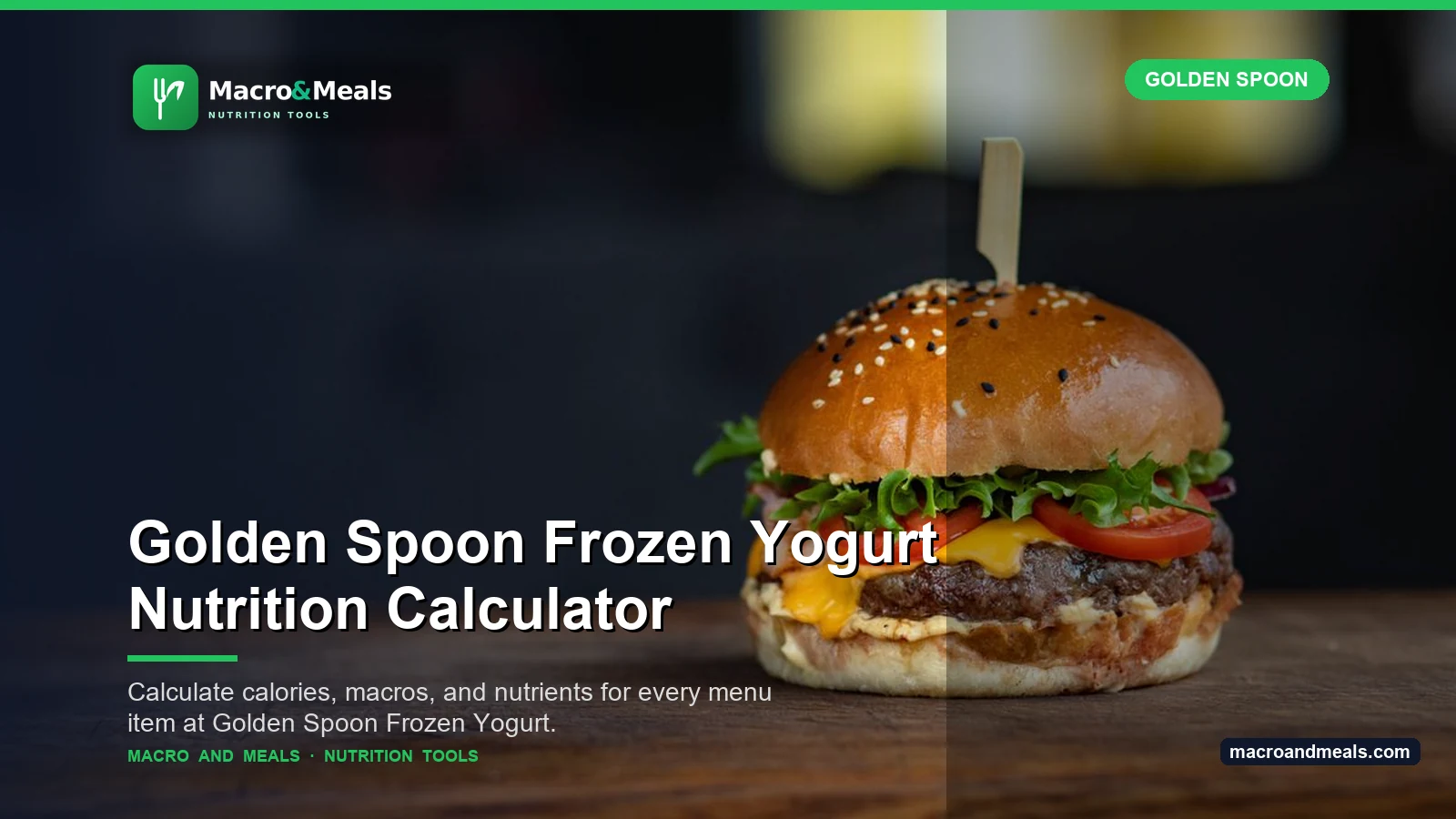 Golden Spoon Frozen Yogurt Nutrition Calculator Visual Guide