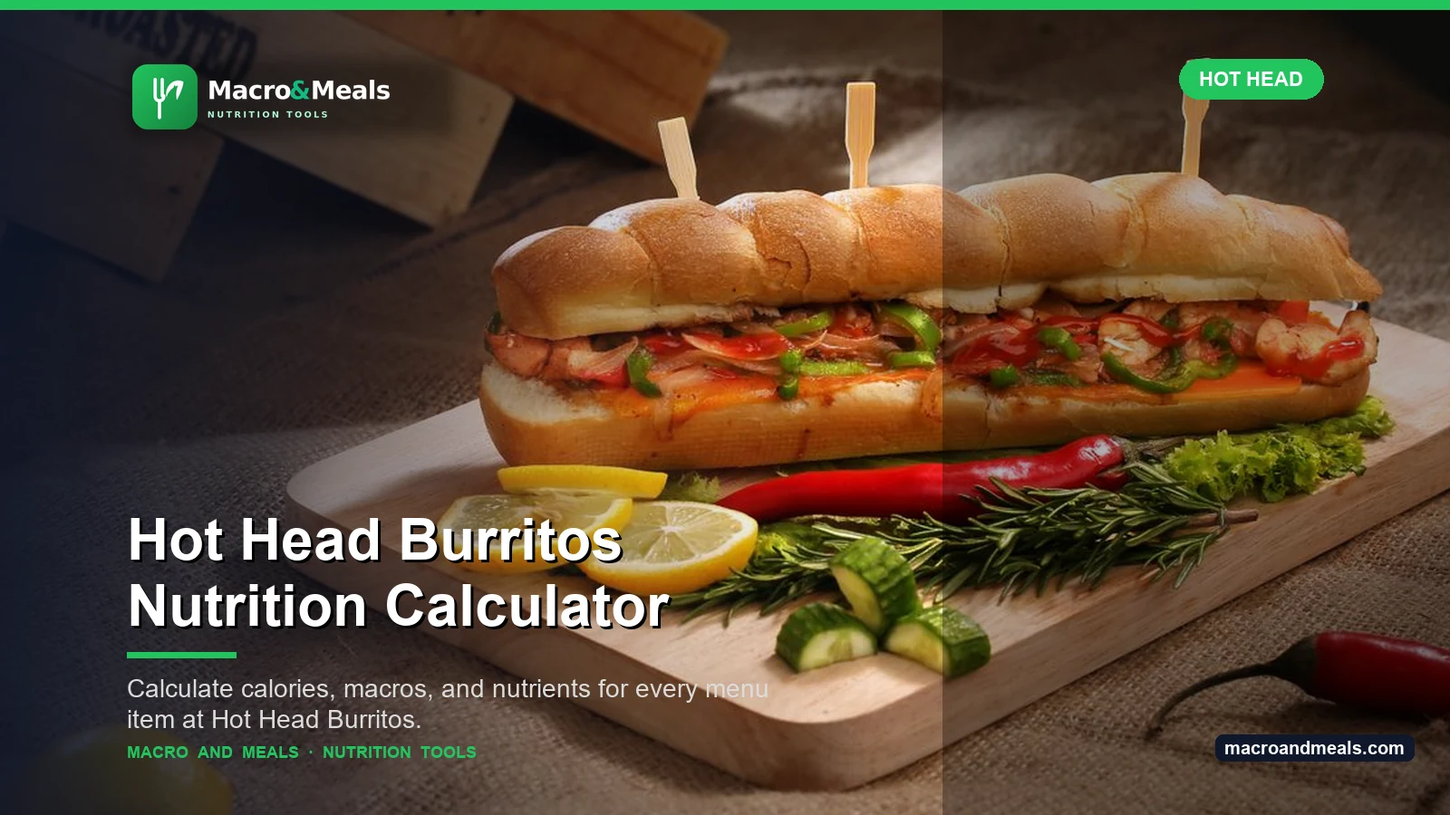 Hot Head Burritos Nutrition Calculator Visual Guide