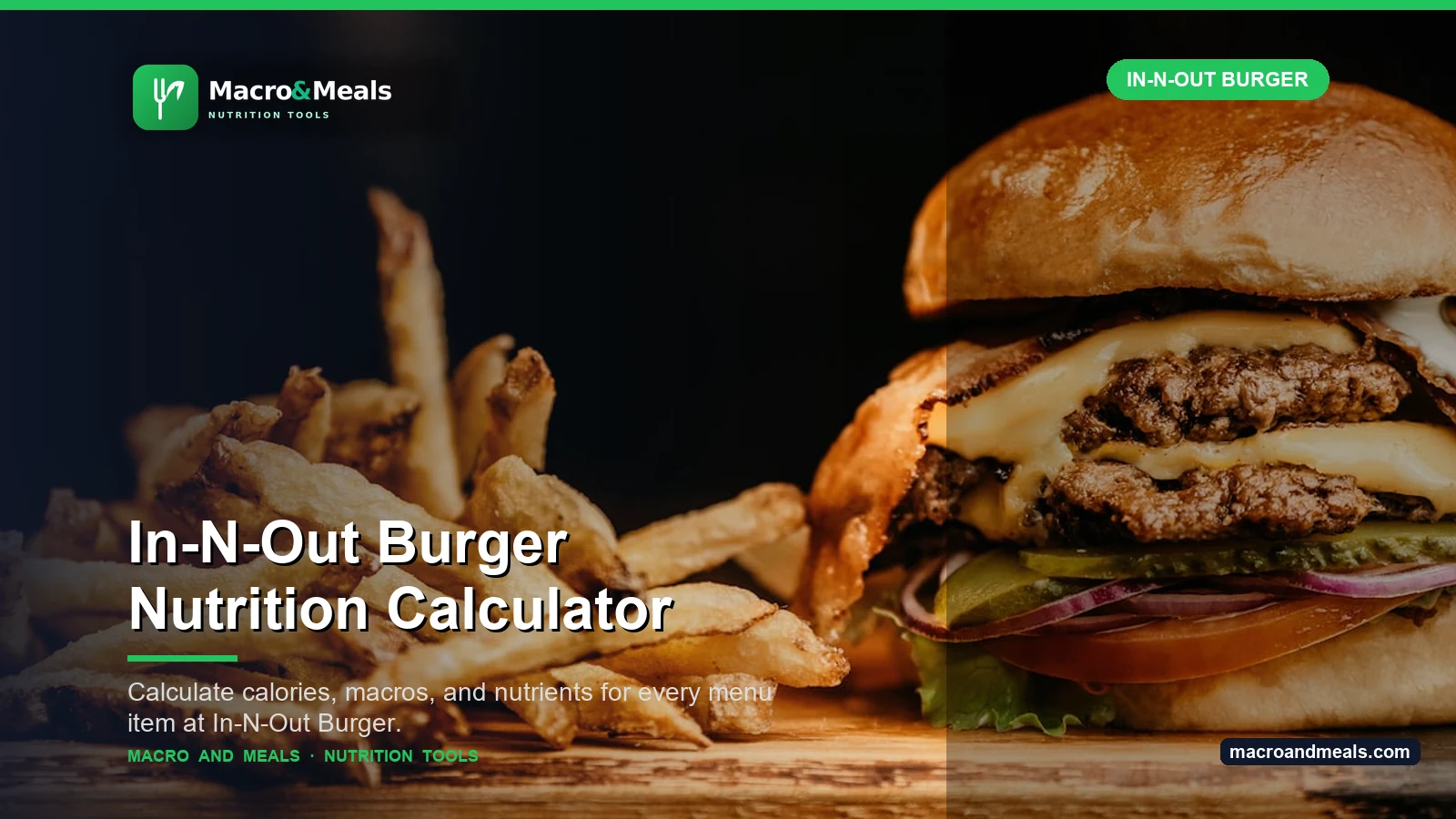 In-N-Out Burger Nutrition Calculator Visual Guide