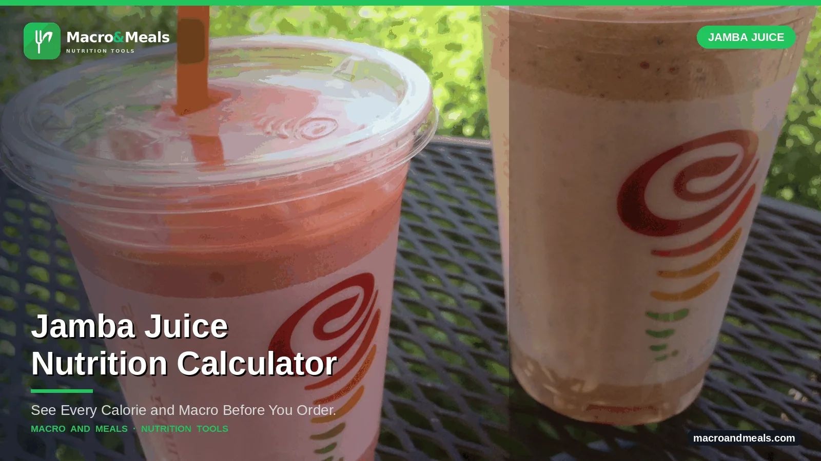 Jamba Juice Nutrition Calculator