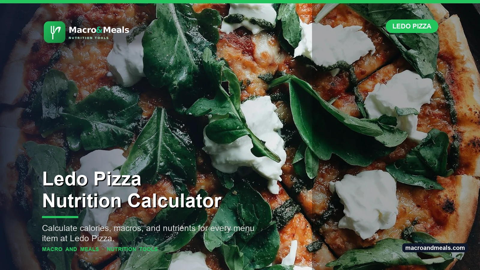 Ledo Pizza Nutrition Calculator Visual Guide