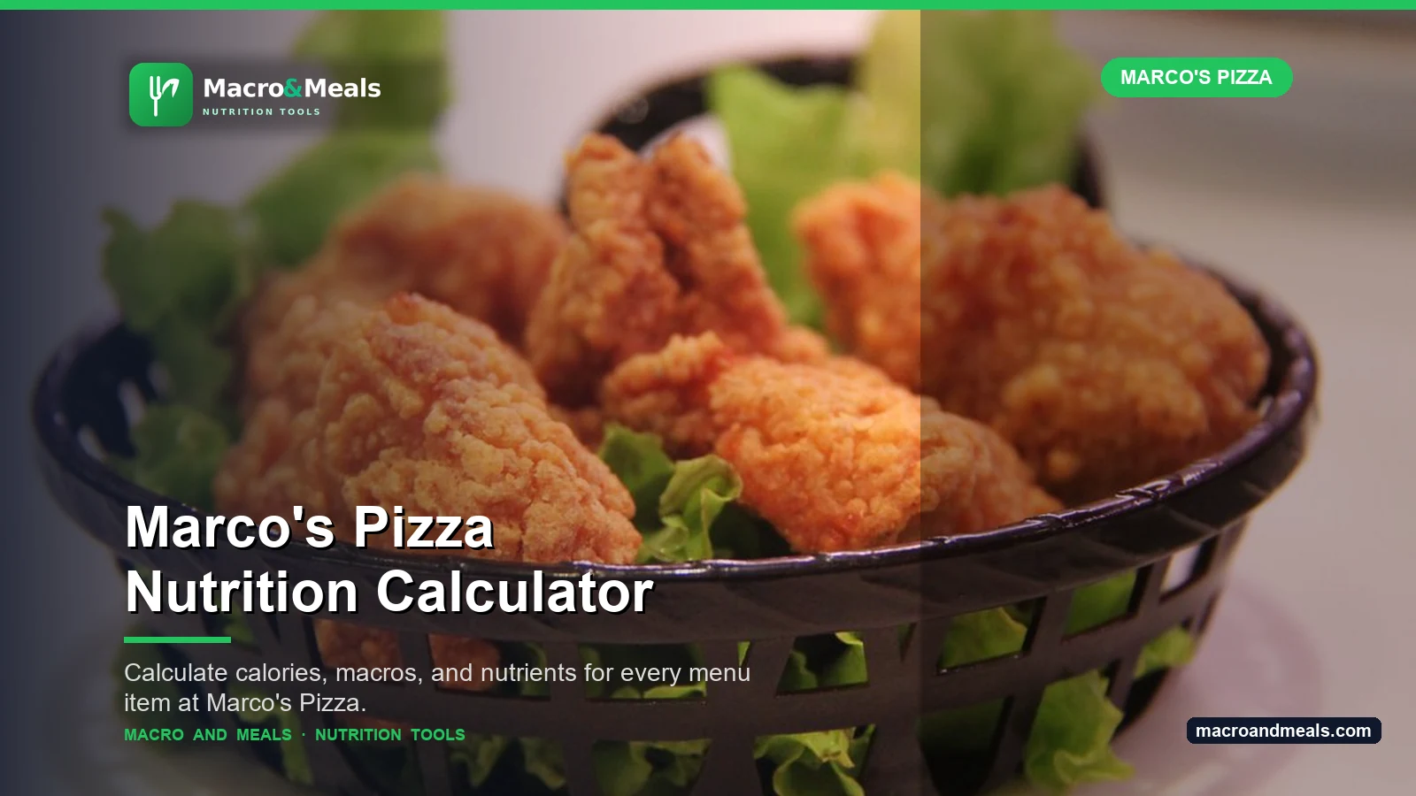 Marco's Pizza Nutrition Calculator Visual Guide