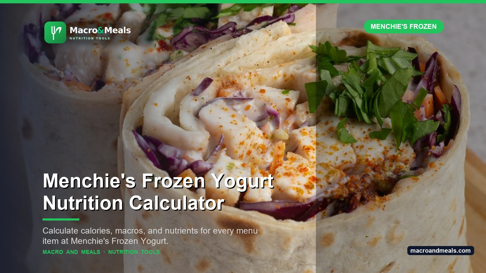 Menchie's Frozen Yogurt Nutrition Calculator Visual Guide