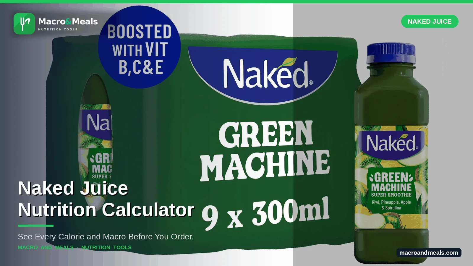 Naked Juice Nutrition Calculator Visual Guide