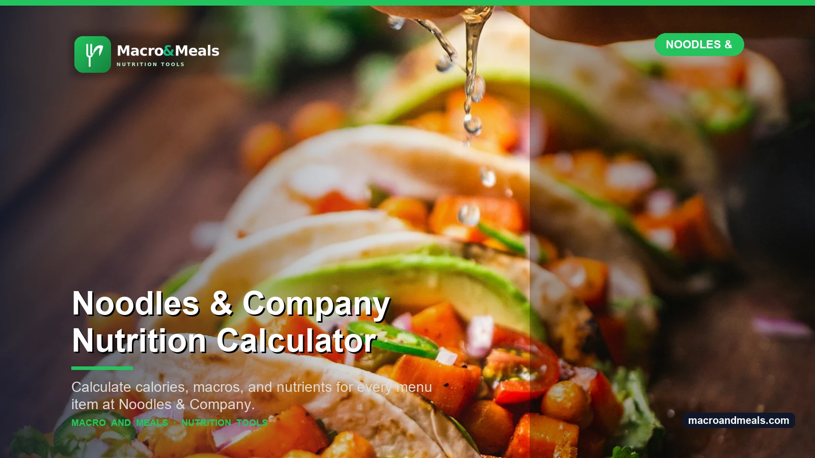 Noodles & Company Nutrition Calculator Visual Guide