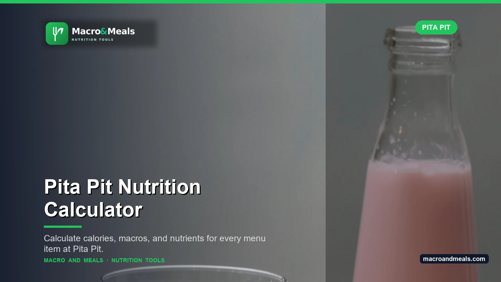 Pita Pit Nutrition Calculator Visual Guide
