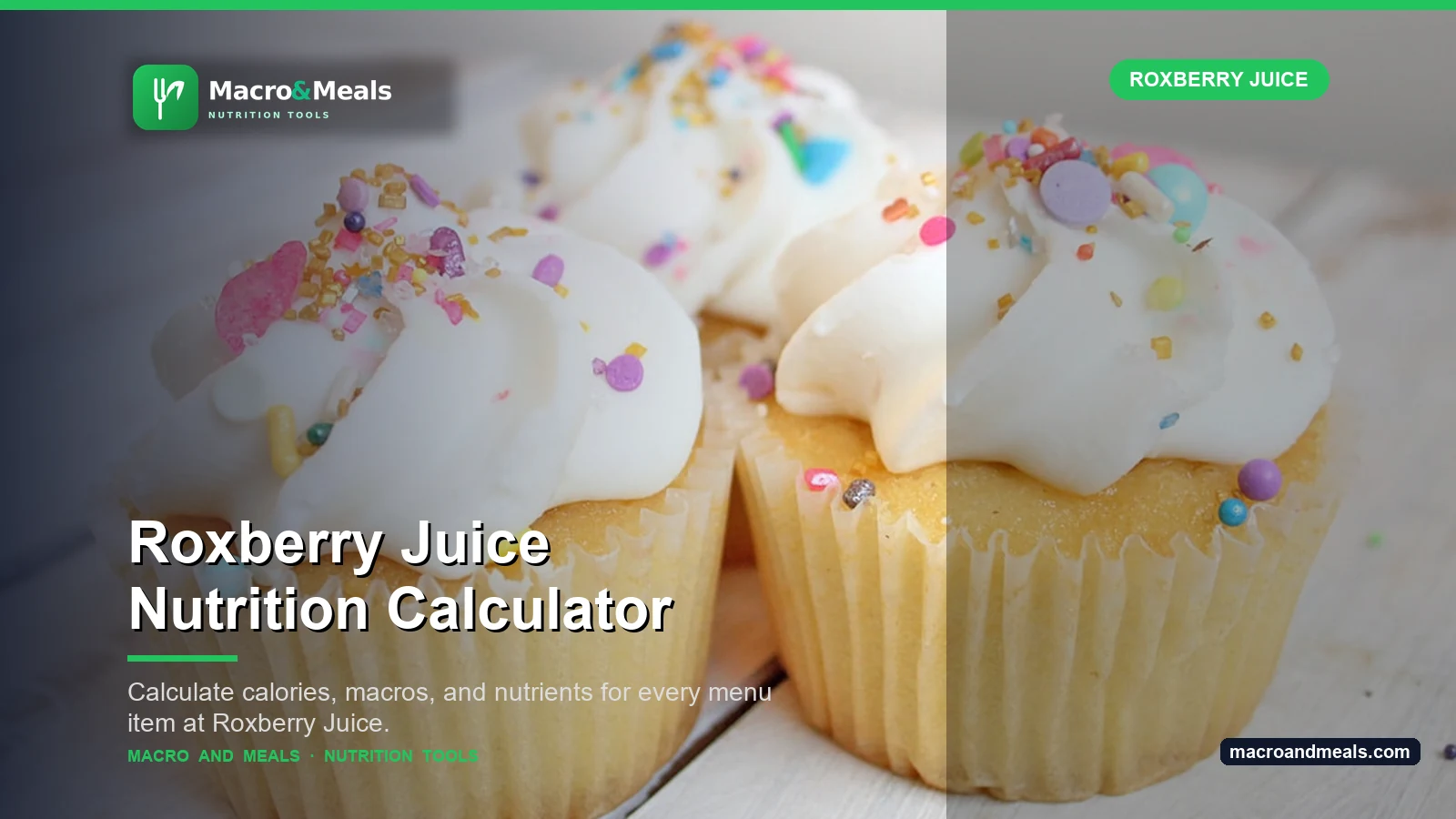 Roxberry Juice Nutrition Calculator Visual Guide