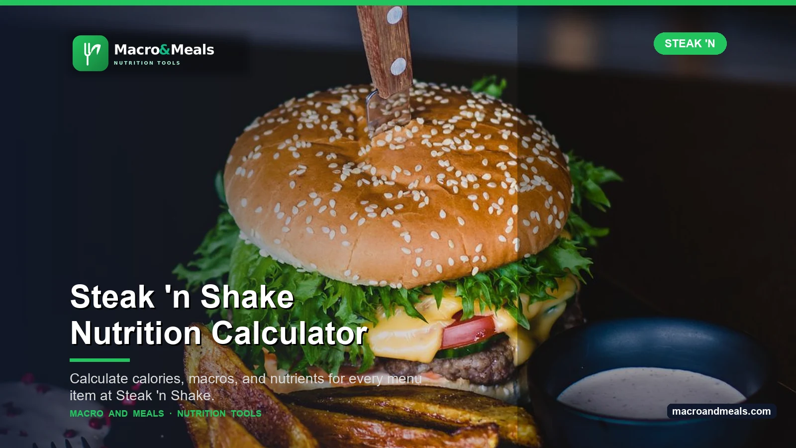 Steak 'n Shake Nutrition Calculator Visual Guide