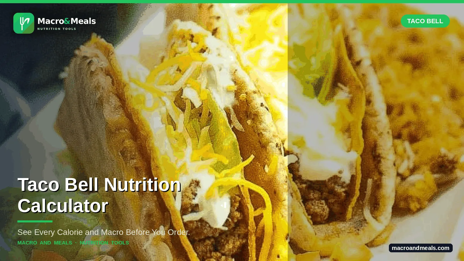 Taco Bell Nutrition Calculator