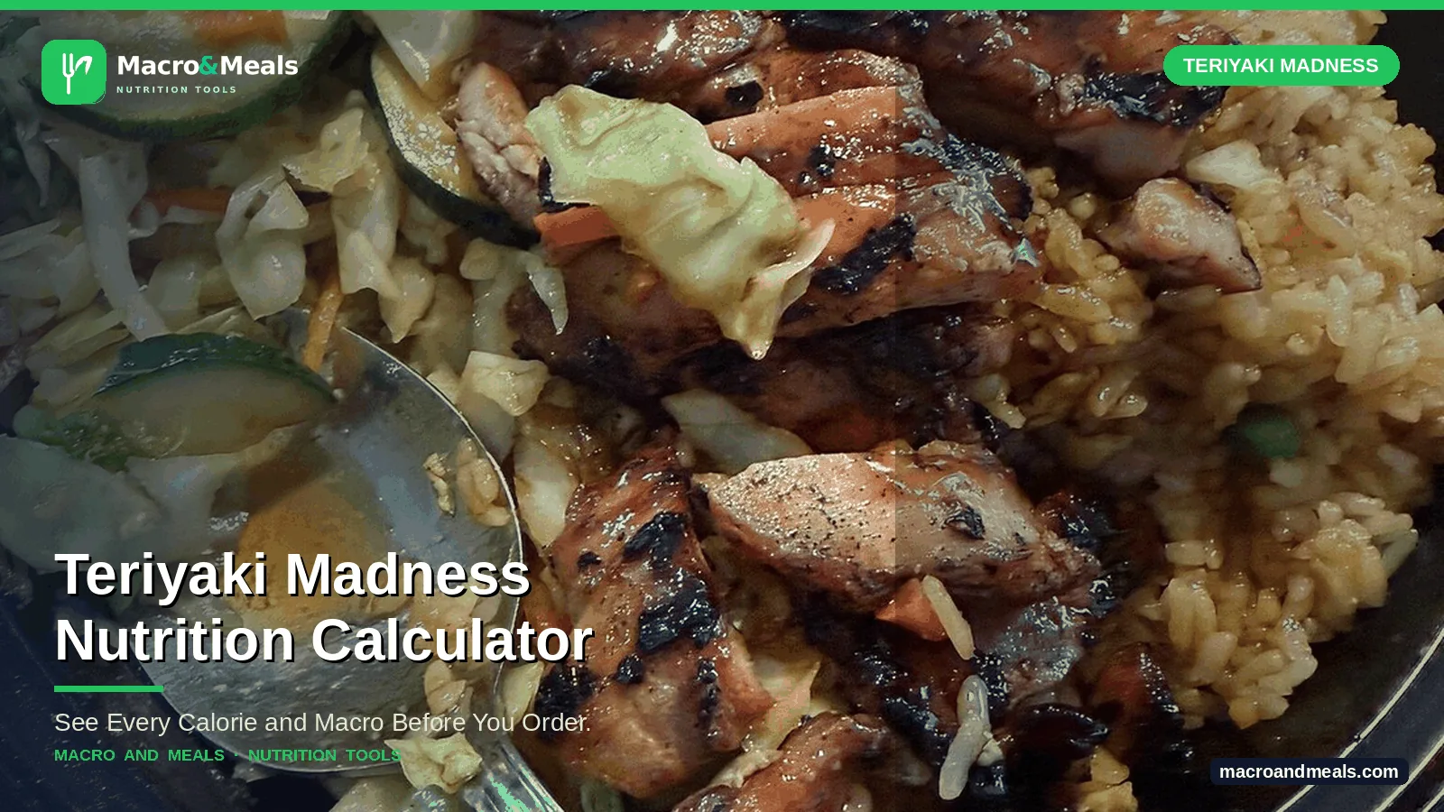 Teriyaki Madness Nutrition Calculator