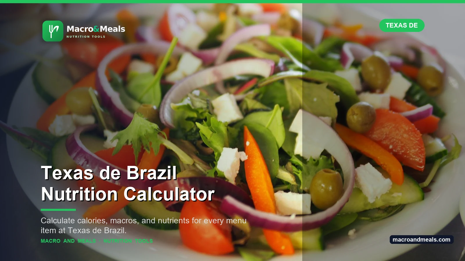 Texas de Brazil Nutrition Calculator Visual Guide