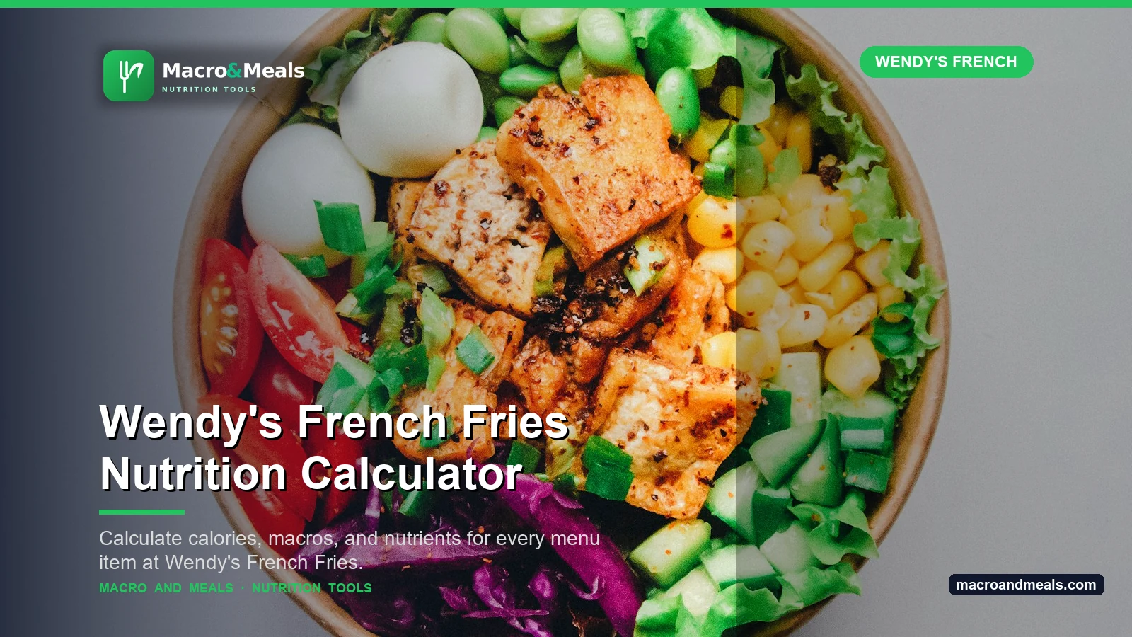 Wendy's French Fries Nutrition Calculator Visual Guide