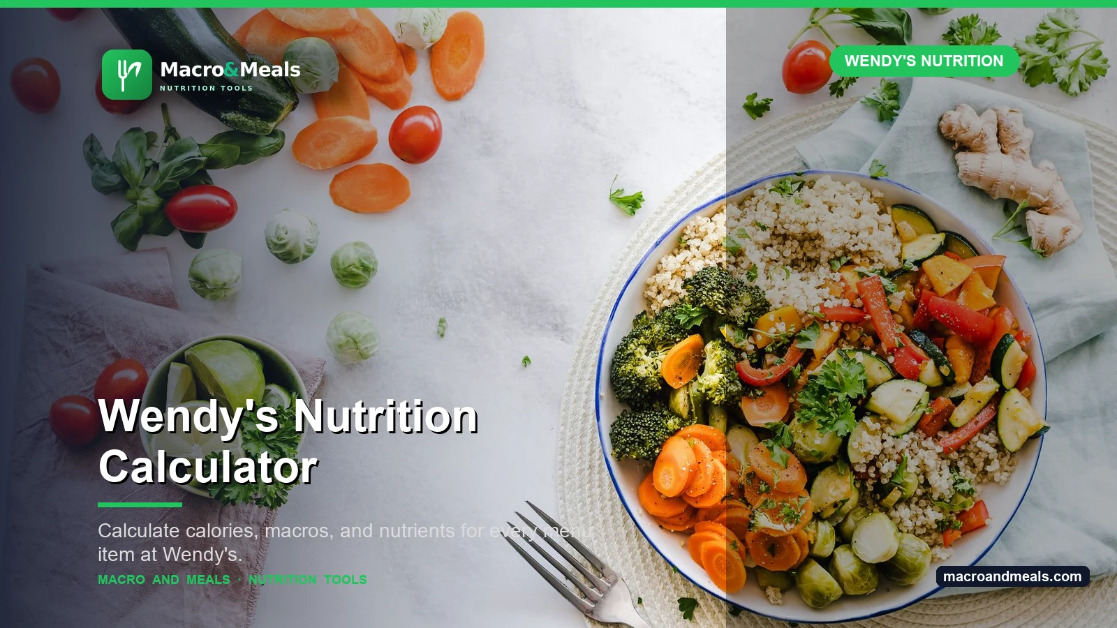 Wendy's Nutrition Calculator Visual Guide