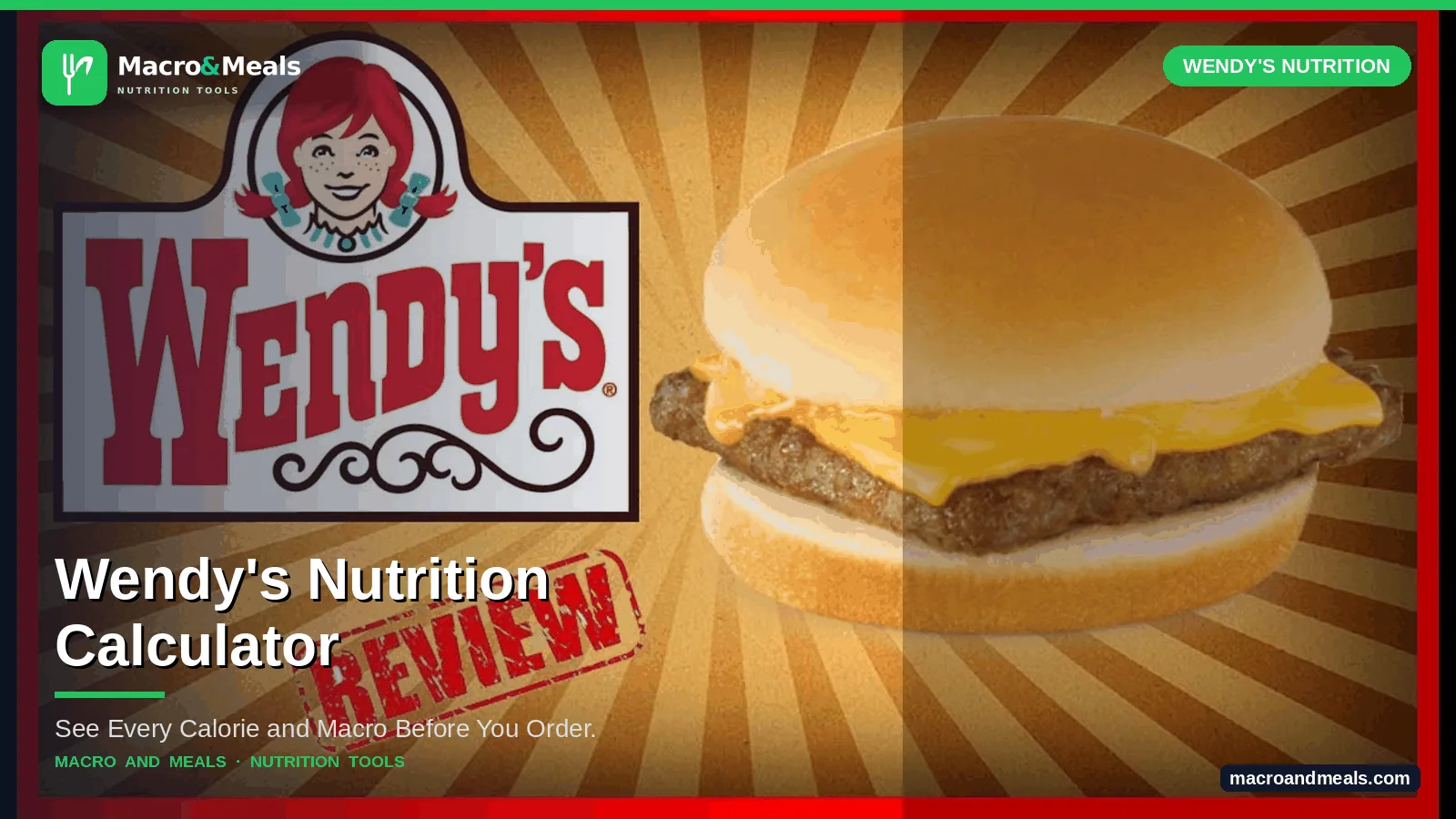 Wendys Nutrition Calculator
