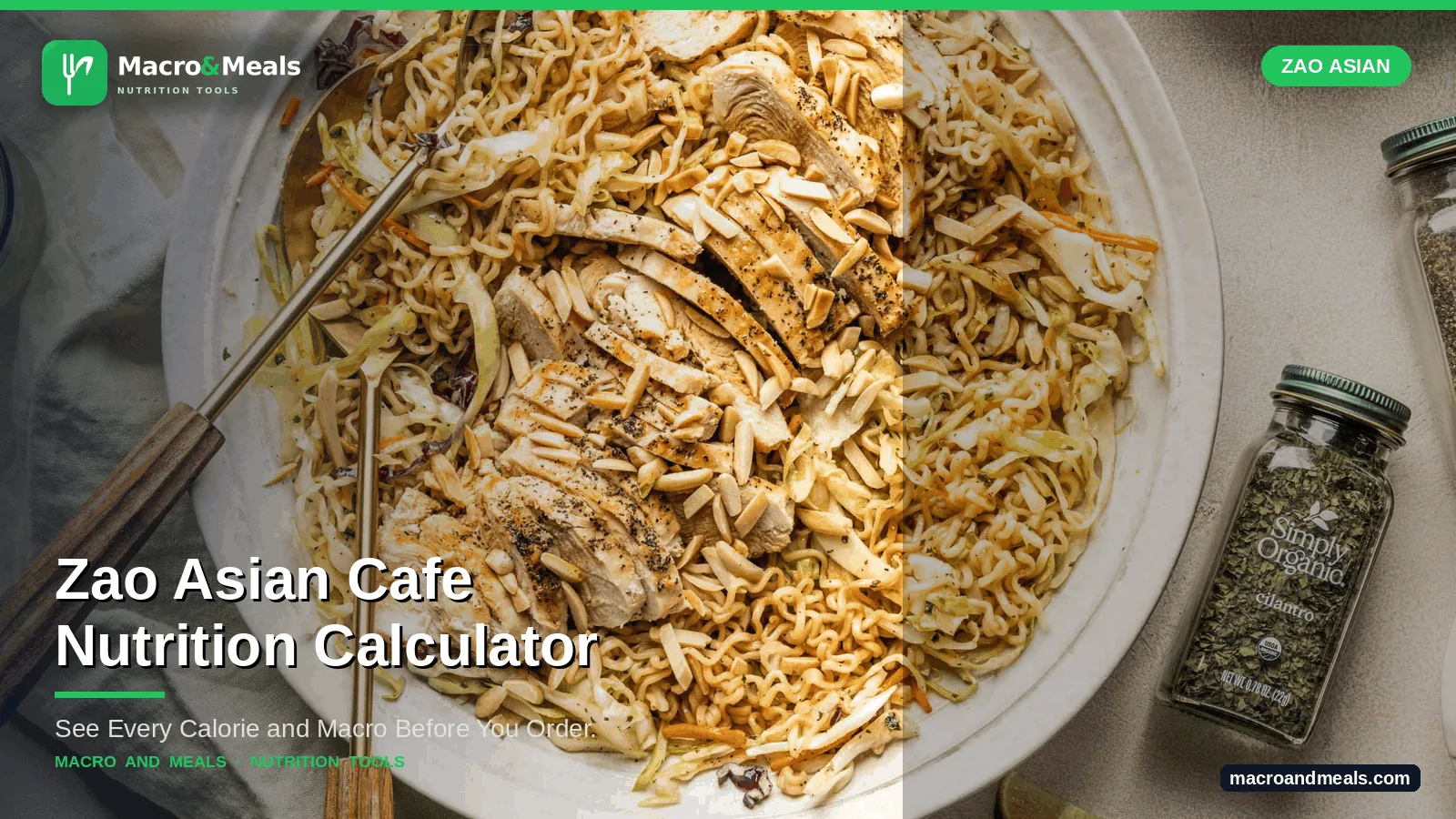 Zao Asian Cafe Nutrition Calculator